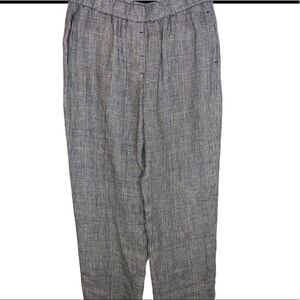 Peserico | Gray Linen Plaid Pants